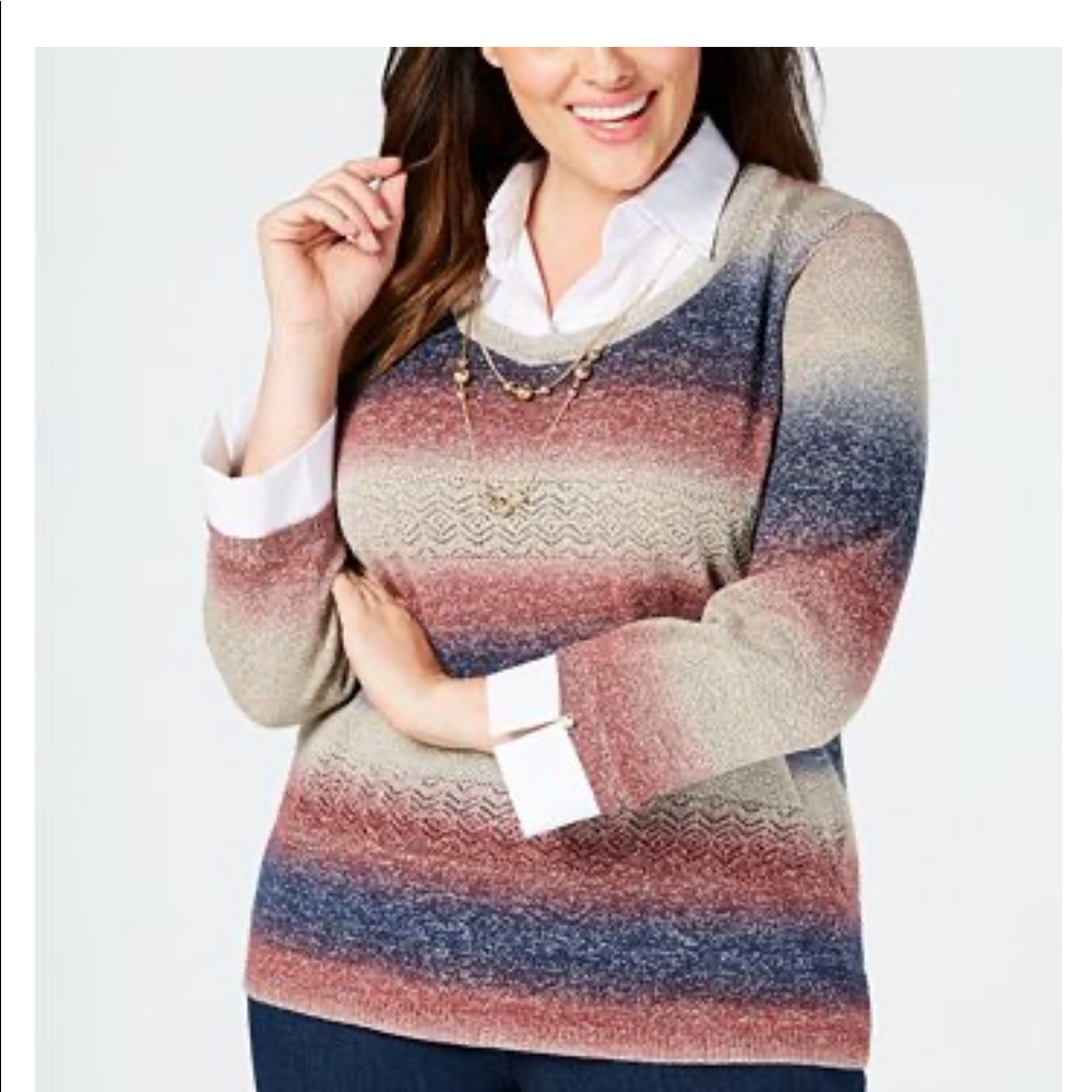 Alfred Dunner Woman Pendant Sweater  Size 2x